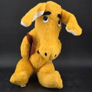 1979 Animal Fair Aarty Ardvark 15" Plush Yellow Red Vest W/Tags Vintage #1